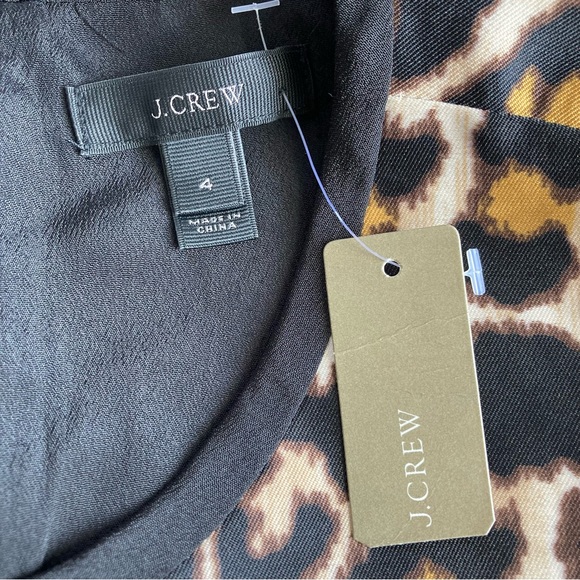 J. Crew Animal Print Sleeveless Dress Size 4 - Picture 12 of 15